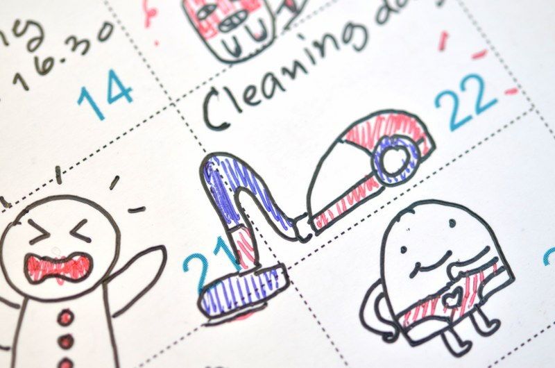 home cleaning schedule