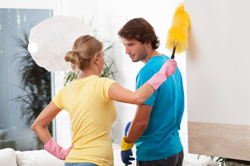 sharing domestic cleaning chores